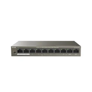 Коммутатор Tenda TEF1110P-8-63W (8xFE PoE, 2xFE uplink, Max PoE 99W) UA