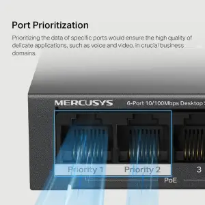Комутатор Mercusys MS106LP UA