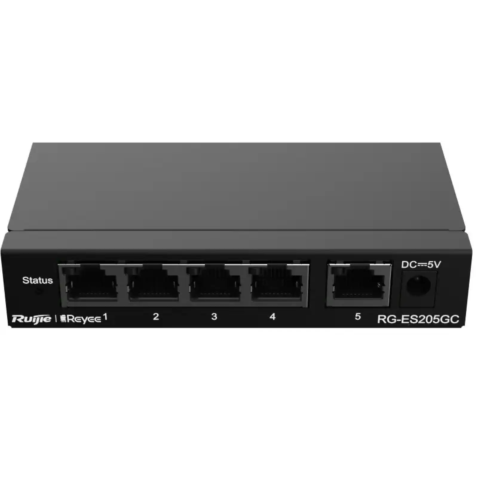 Коммутатор Ruijie Reyee RG-ES205GC (4xGE, 1xGE Uplink, CCTV, Cloud Managed, L2, настольный, бесшумный, металл) UA