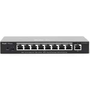 Коммутатор Ruijie Reyee RG-ES209GC-P (8xGE PoE+, 1xGE, max PoE 120W, desktop, steel case, Ruijie Cloud, Web Smart) UA