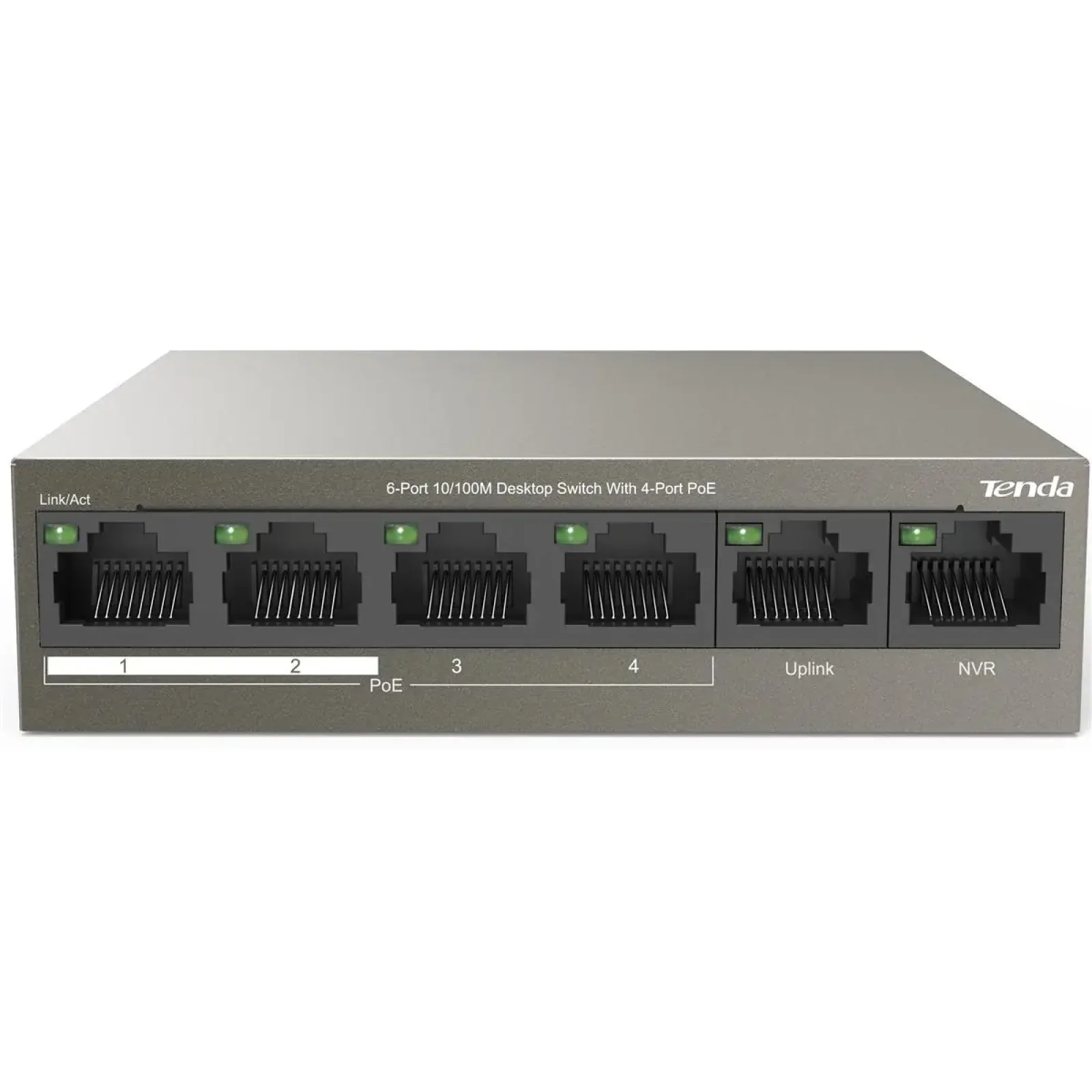 Комутатор Tenda TEF1106P-4-63W (4xFE PoE, 2xFE, 63Вт) UA