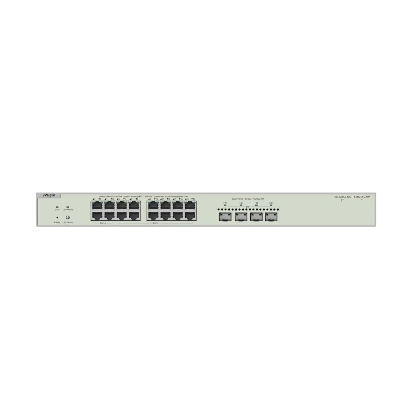 Комутатор Ruijie Reyee RG-NBS3300-16MG4XS-HP UA