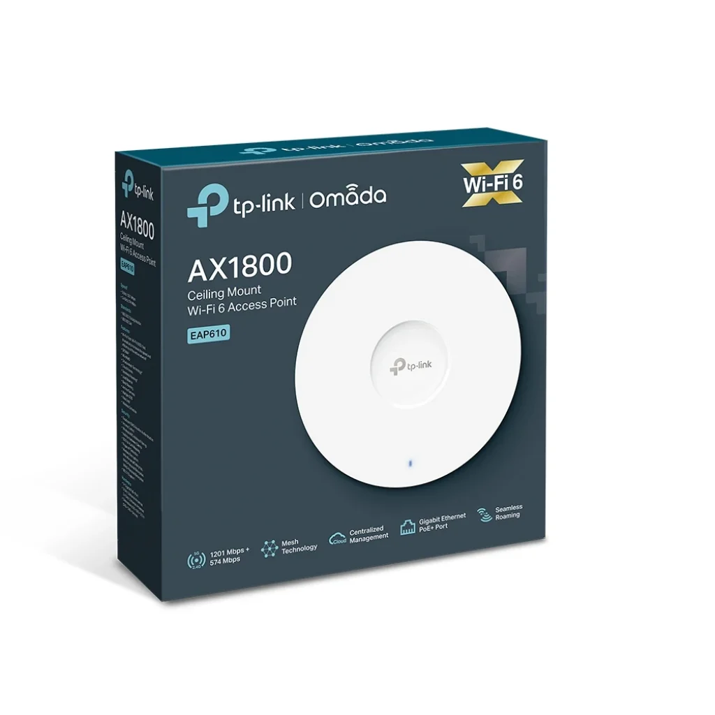Точка доступу TP-Link EAP610 (AX1800, 1хGE, PoE, EAP Controller) UA