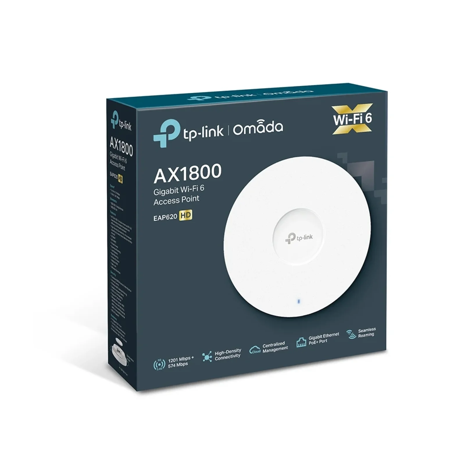 Точка доступу TP-Link EAP620-HD (AX1800, 1хGE, PoE, EAP Controller) UA