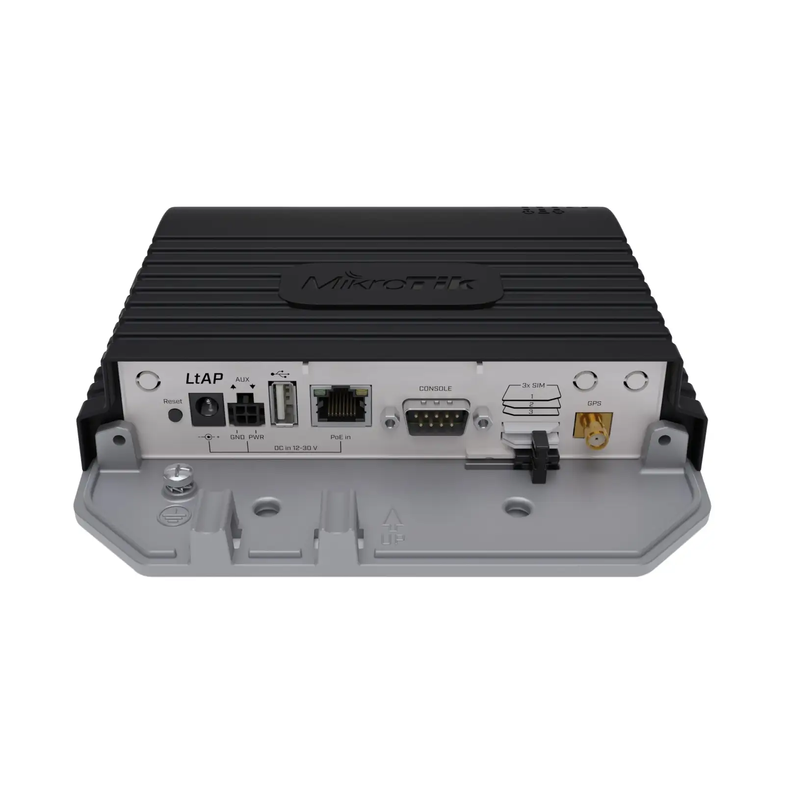 Точка доступу MikroTik LtAP LTE kit (RBLtAP-2HnD&R11e-LTE) (N300, 1хGE, 3xminiSIM, GPS, 2G/3G/4G, всепогодний корпус) UA