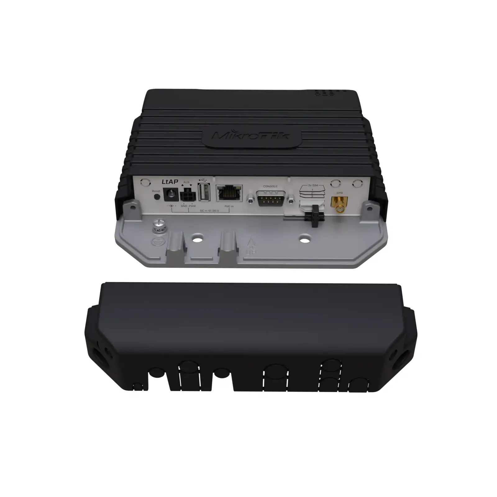 Точка доступу MikroTik LtAP LTE kit (RBLtAP-2HnD&R11e-LTE) (N300, 1хGE, 3xminiSIM, GPS, 2G/3G/4G, всепогодний корпус) UA