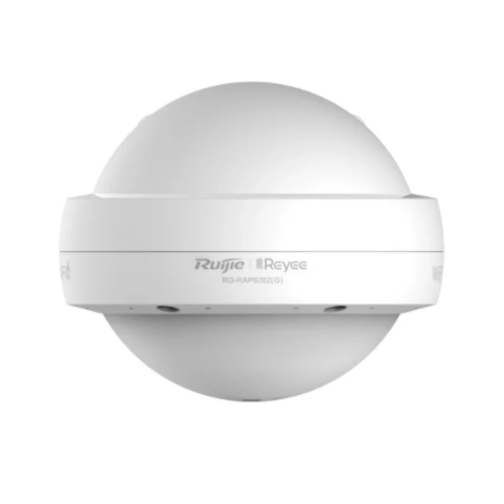 Точка доступу Ruijie Reyee RG-RAP6262(G) (AX1800, WiFi6, IP68 outdoor, -30/+65 C, 2xGE, 2x2, OMNI Ant, 2.4G: 3dBi/5G: 5dBi, MU-MIMO, PoE/DC, Ruijie Cloud) UA
