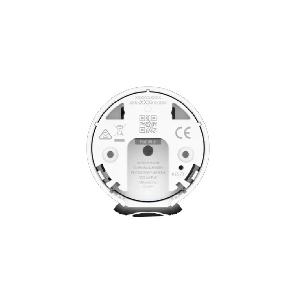 Точка доступу Ubiquiti UniFi U6 mesh (U6-Mesh) (AX5400, WiFi 6, 1хGE PoE, Indoor/outdoor, IPX5, BT, 4x4 MU-MIMO, 3dBi-2.4Ghz / 5dBi-5Ghz, PoE інжектор у комплекті) UA