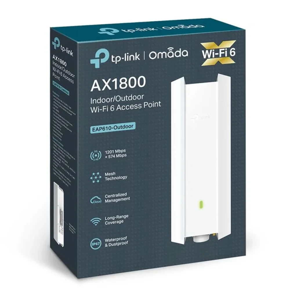 Точка доступа TP-Link EAP610-OUTDOOR (AX1800, 1хGE PoE, Omada) UA