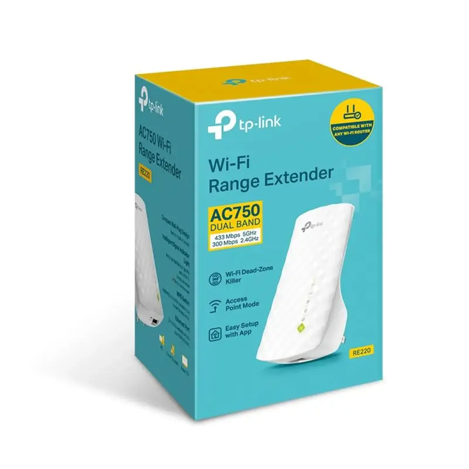 Бездротовий повторювач/розширювач WiFi сигналу TP-Link RE220 UA