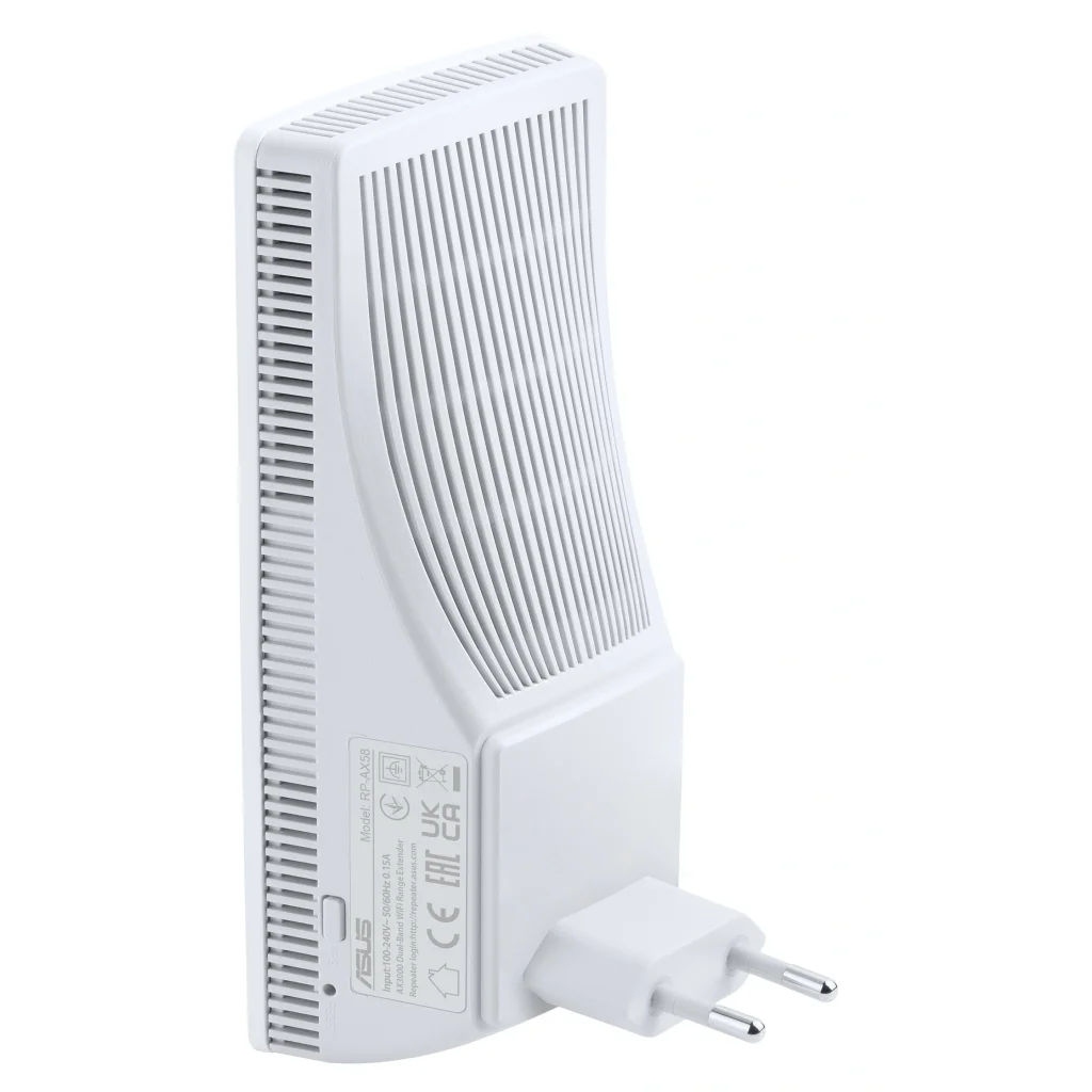 Повторитель/расширитель WiFi сигнала ASUS RP-AX58 (AX3000, WiFi 6,1xGE LAN, AiMesh, 2х внутренние антенны) UA