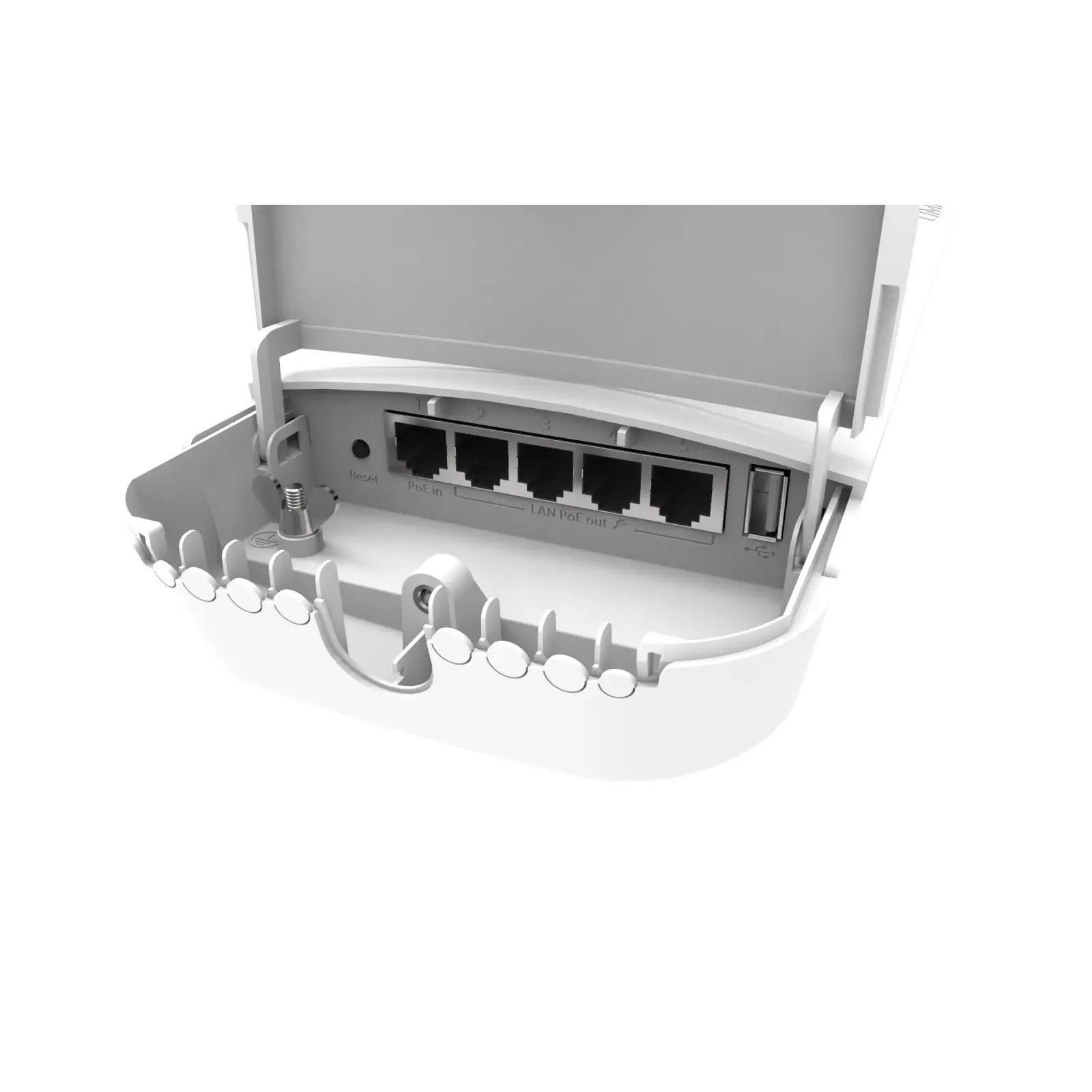 Точка доступу MikroTik RBOmniTikPG-5HacD (outdoor, 5x1GE, 1xUSB, 5GHz, PoE In/Out, 48W max, 2 антени по 7,5 dBi) UA