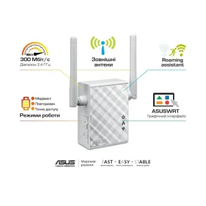 Точка доступу Asus RP-N12 (90IG01X0-BO2100) UA