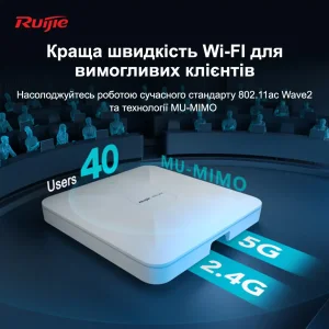 Точка доступу Ruijie Reyee RG-RAP2200(E) (AC1300, 2xGE, MU-MIMO, PoE, Ruijie Cloud) UA