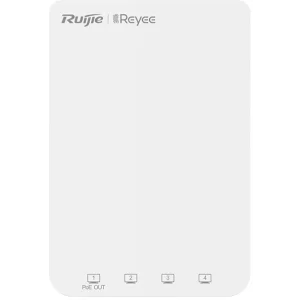 Точка доступу Ruijie Reyee RG-RAP1200(P) (AC1300, 1xGE PoE in, 1xGE PoE out, 3xGE, wall plate, MU-MIMO, PoE, L2/L3 Roaming, Ruijie Cloud) UA