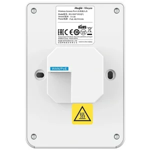 Точка доступу Ruijie Reyee RG-RAP1200(P) (AC1300, 1xGE PoE in, 1xGE PoE out, 3xGE, wall plate, MU-MIMO, PoE, L2/L3 Roaming, Ruijie Cloud) UA