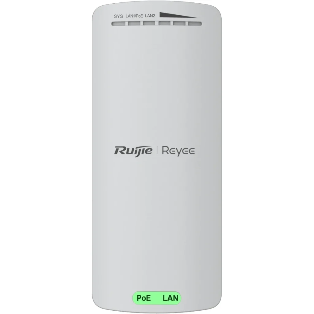 Точка доступу Ruijie Reyee RG-EST100-E комплект з 2 шт (WiFi bridge, 2,4Ghz, 300Mbps, 2xFE PoE, IP55, 2x2, CCTV, спрямов ант: 70°, 8dBi, 1xDC 12V, Ruijie Cloud) UA