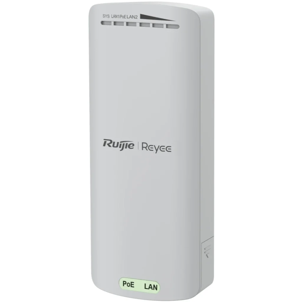 Точка доступу Ruijie Reyee RG-EST100-E комплект з 2 шт (WiFi bridge, 2,4Ghz, 300Mbps, 2xFE PoE, IP55, 2x2, CCTV, спрямов ант: 70°, 8dBi, 1xDC 12V, Ruijie Cloud) UA