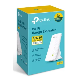 Точка доступу TP-Link RE200 (AC750, 100мВт, внутрішні антени, підсилювач бездротового сигналу, 1 порт RJ-45) UA