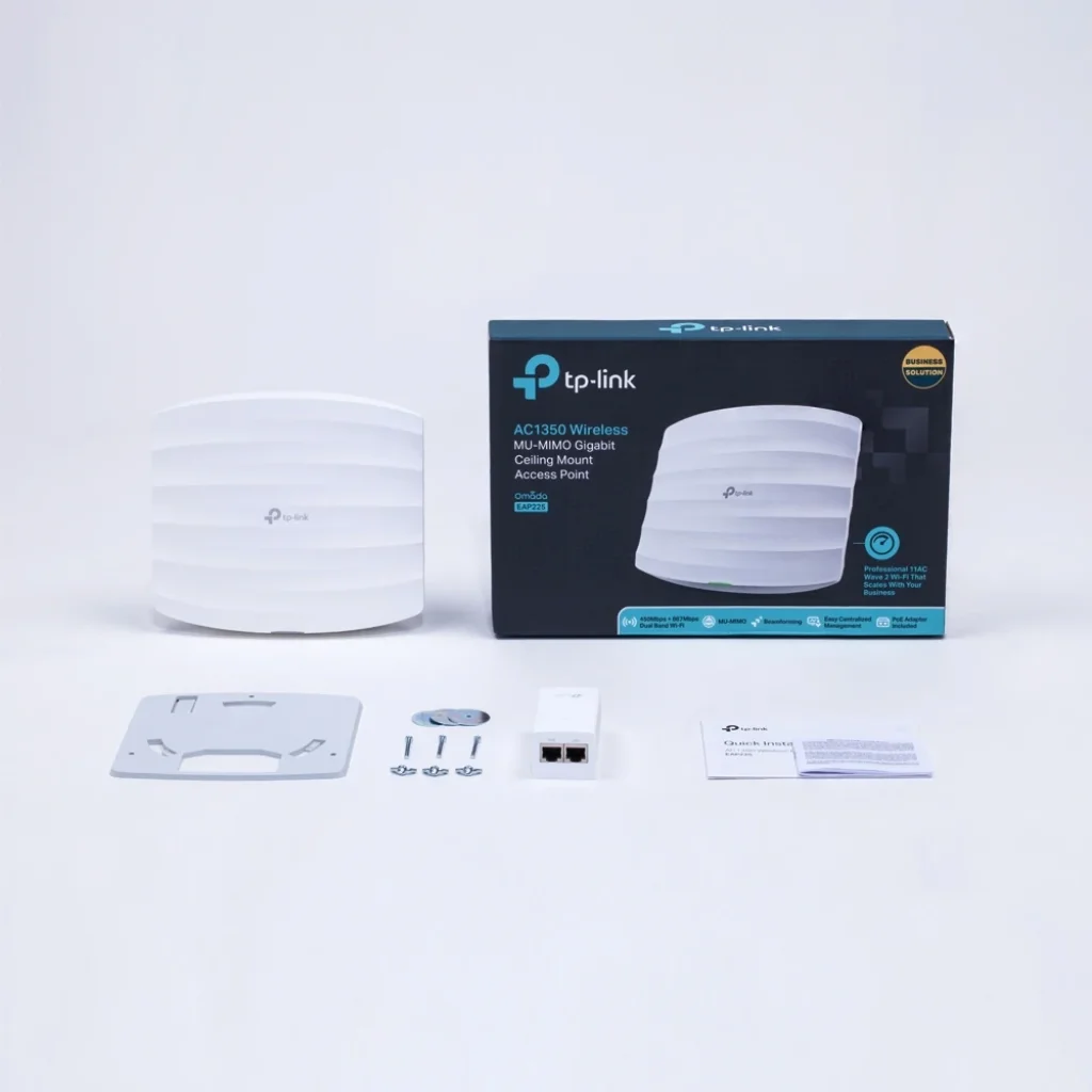 Точка доступу TP-Link EAP225 V5 (AC1350, 1х1Гбит, PoE, 2.4GHz: 3x4dBi, 5GHz: 2x5dBi) UA