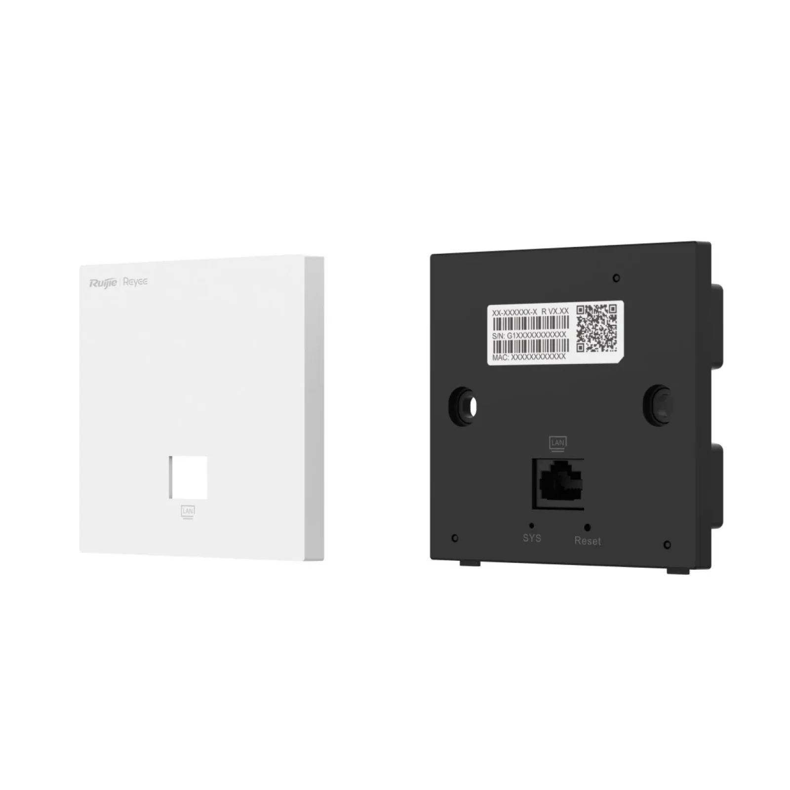 Точка доступу Ruijie Reyee RG-RAP1201 (AC1300, 1xGE PoE in, 1xGE, wall plate, MU-MIMO 2x2, PoE, L2/L3 Roaming, Ruijie Cloud) UA