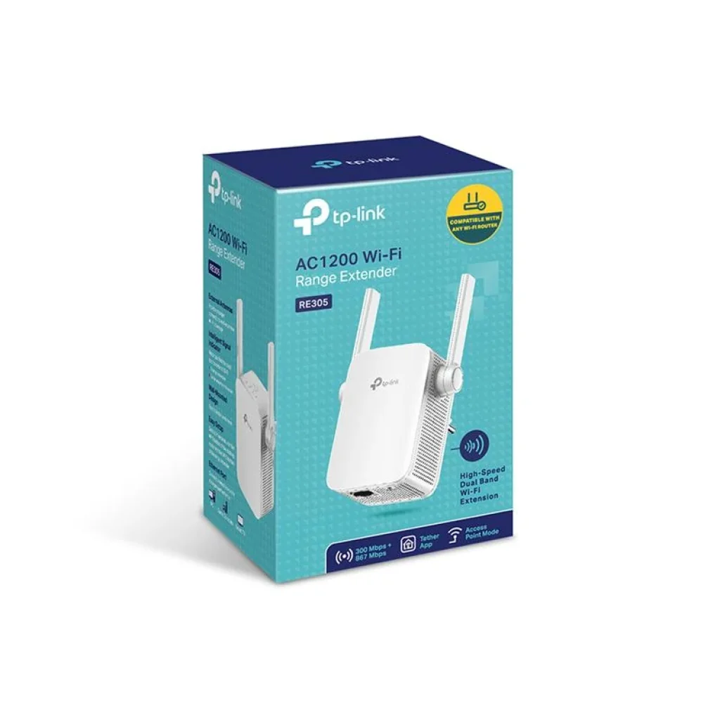 Точка доступа TP-Link RE305 (AC1200, 1*FE, 2 внешние антенны) UA