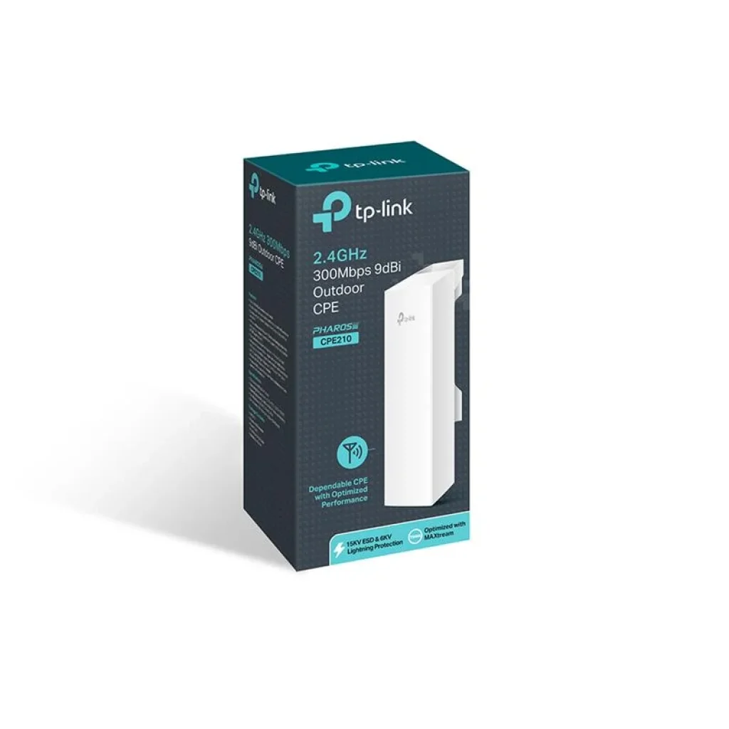 Точка доступа TP-Link CPE210 (300Mbps, PharOS, 500мВт, 2,4Ghz, внутренняя, 9 дБи) UA