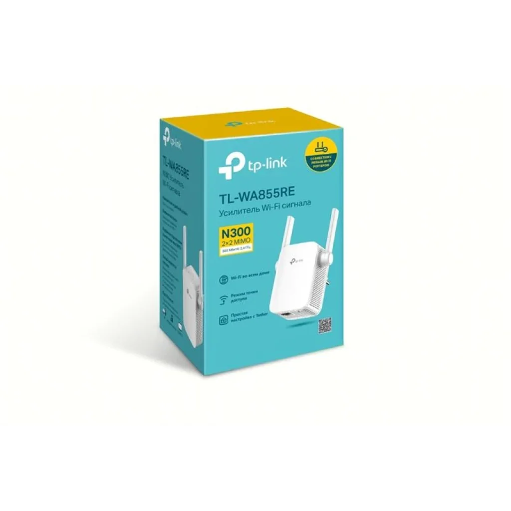 Точка доступу TP-Link TL-WA855RE (N300, 1xFE, 2 зовнішні антени) UA
