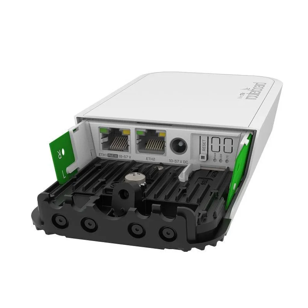 Точка доступу MikroTik WAP AC LTE6 (RBwAPGR-5HacD2HnD&R11e-LTE6) (AC1200, 2xGE, 1 x Micro SIM, 1 х MiniPCIe, Passive PoE) UA