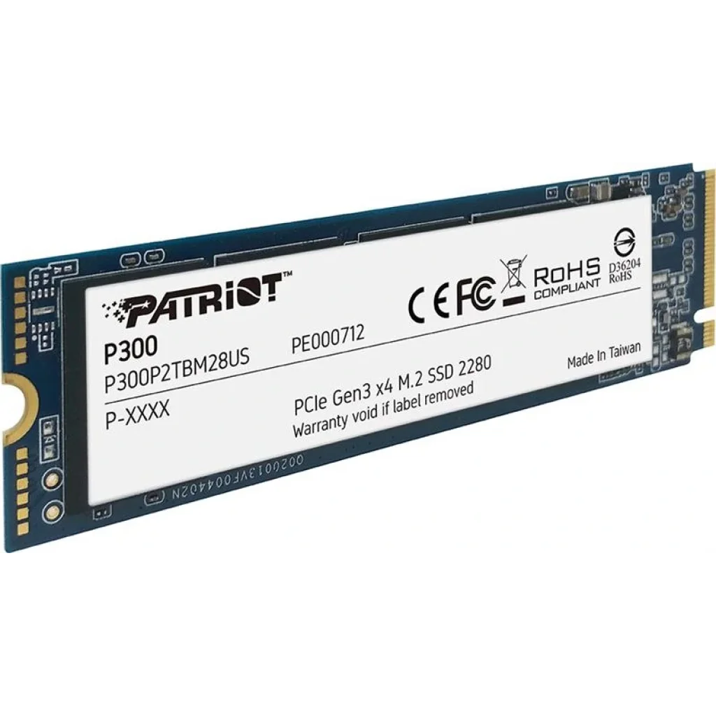 Накопичувач SSD 512GB Patriot P300 M.2 2280 PCIe 3.0 x4 NVMe TLC (P300P512GM28) UA