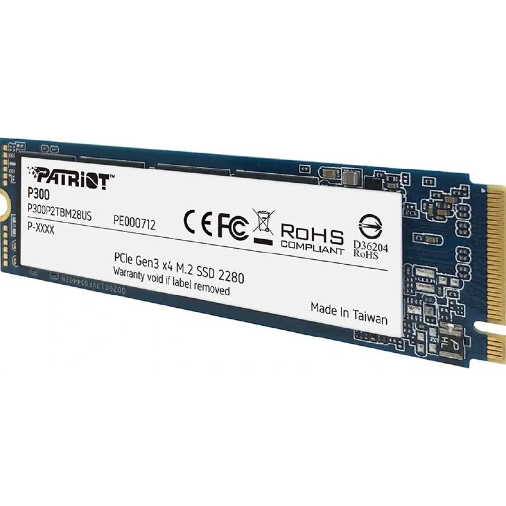 Накопичувач SSD 512GB Patriot P300 M.2 2280 PCIe 3.0 x4 NVMe TLC (P300P512GM28) UA