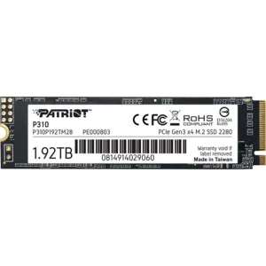 Накопитель SSD 1.92TB Patriot P310 M.2 2280 PCIe NVMe 3.0 x4 TLC (P310P192TM28) UA