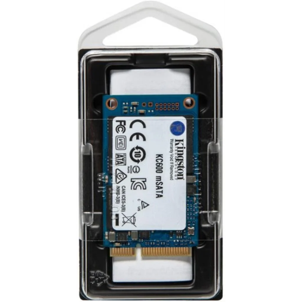 Накопичувач SSD 512GB Kingston KC600 mSATA SATAIII 3D TLC (SKC600MS/512G) UA