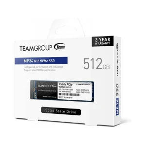 SSD накопичувач 512GB Team MP34 M.2 2280 PCIe 3.0 x4 3D TLC (TM8FP4512G0C101) UA
