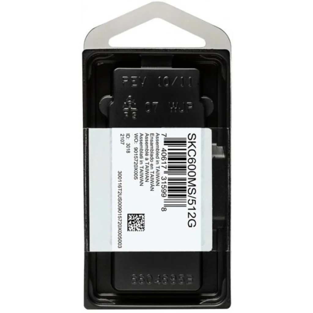 Накопитель SSD 256GB Kingston KC600 mSATA SATAIII 3D TLC (SKC600MS/256G) UA