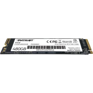 Накопичувач SSD 480GB Patriot P310 M.2 2280 PCIe NVMe 3.0 x4 TLC (P310P480GM28) UA