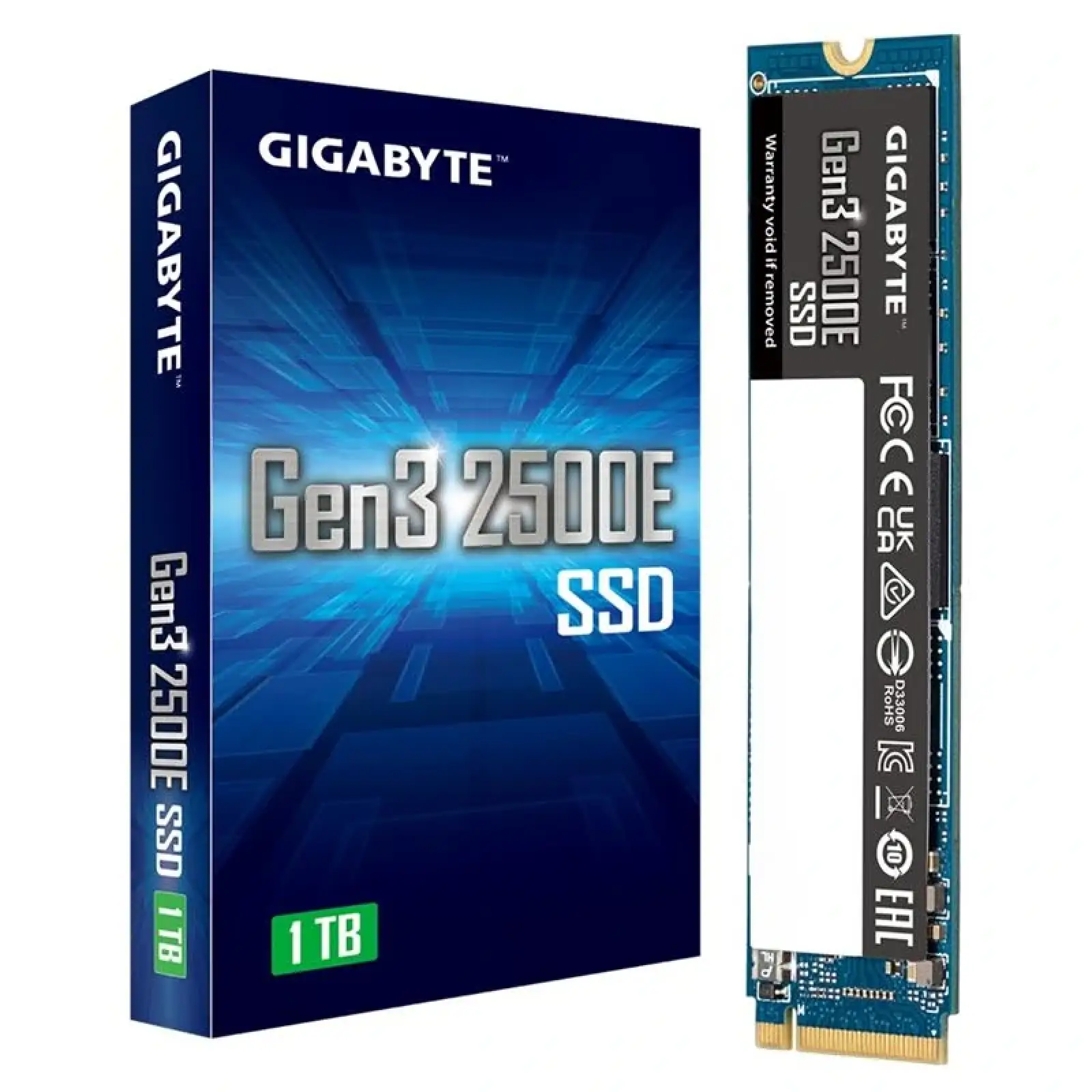 SSD накопичувач 1TB Gigabyte Gen3 2500E M.2 PCIe NVMe 3.0 x4 3D TLC (G325E1TB) UA