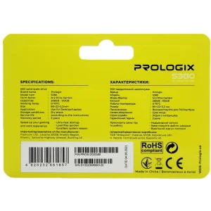 Накопичувач SSD 512GB Prologix S380 M.2 2280 PCIe 3.0 x4 NVMe TLC (PRO512GS380) UA