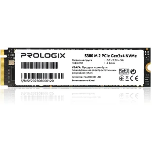 Накопичувач SSD 256GB Prologix S380 M.2 2280 PCIe 3.0 x4 NVMe TLC (PRO256GS380) UA