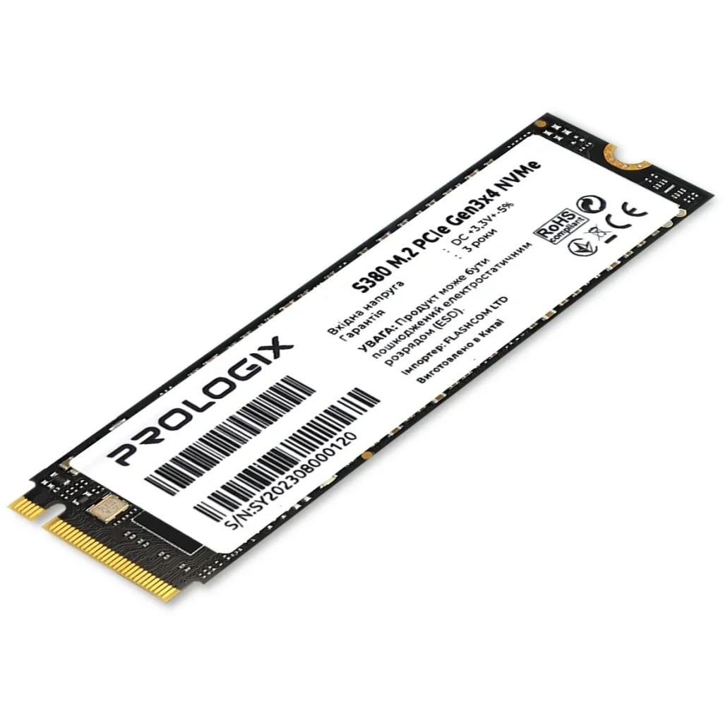 Накопитель SSD 256GB Prologix S380 M.2 2280 PCIe 3.0 x4 NVMe TLC (PRO256GS380) UA