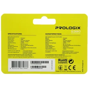 Накопитель SSD 256GB Prologix S380 M.2 2280 PCIe 3.0 x4 NVMe TLC (PRO256GS380) UA