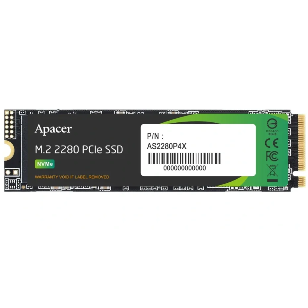 Накопичувач SSD 256GB Apacer AS2280P4X M.2 2280 PCIe 3.0 x4 3D TLC (AP256GAS2280P4X-1) UA