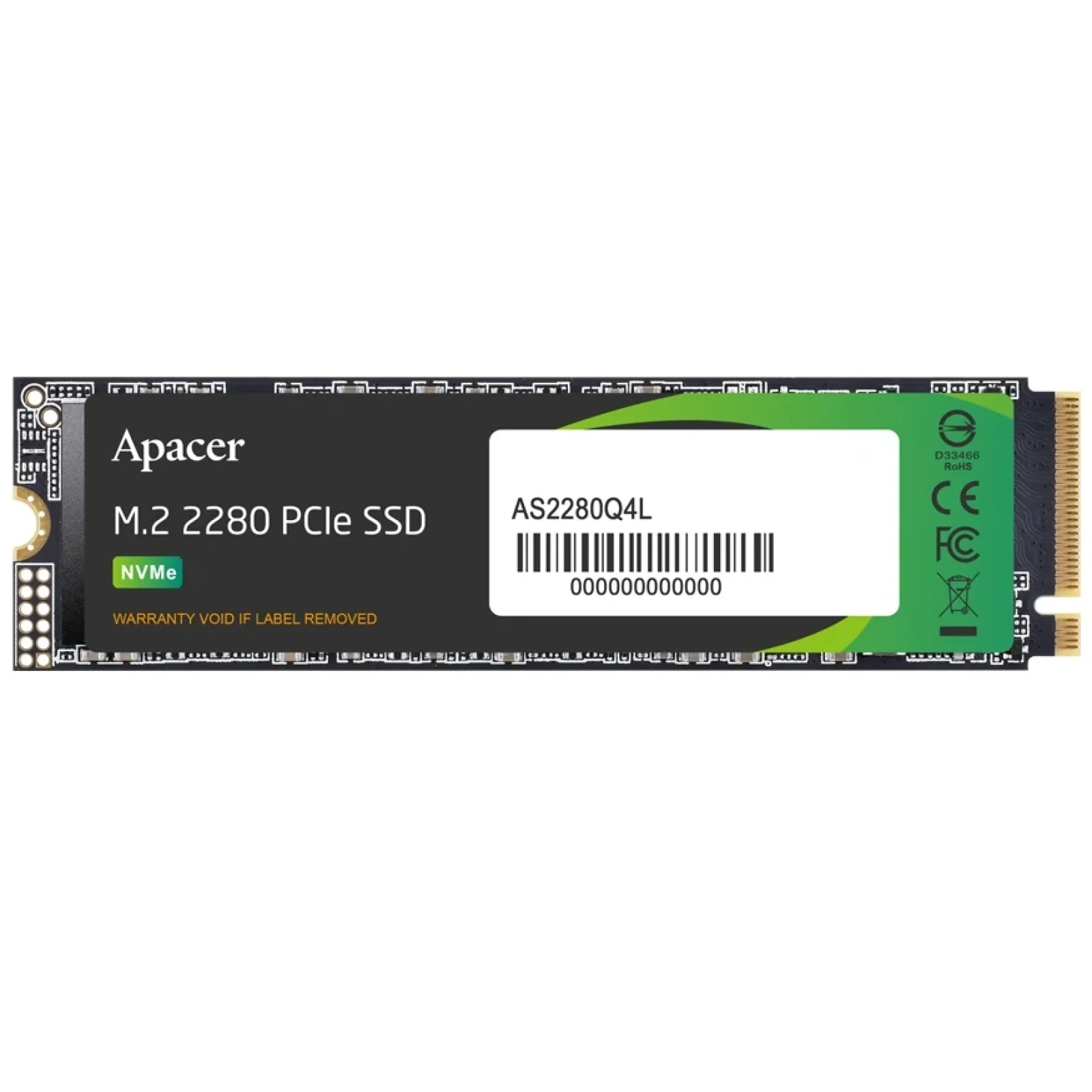 Накопитель SSD 512GB Apacer AS2280Q4L M.2 2280 PCIe 4.0 x4 3D TLC (AP512GAS2280Q4L-1) UA