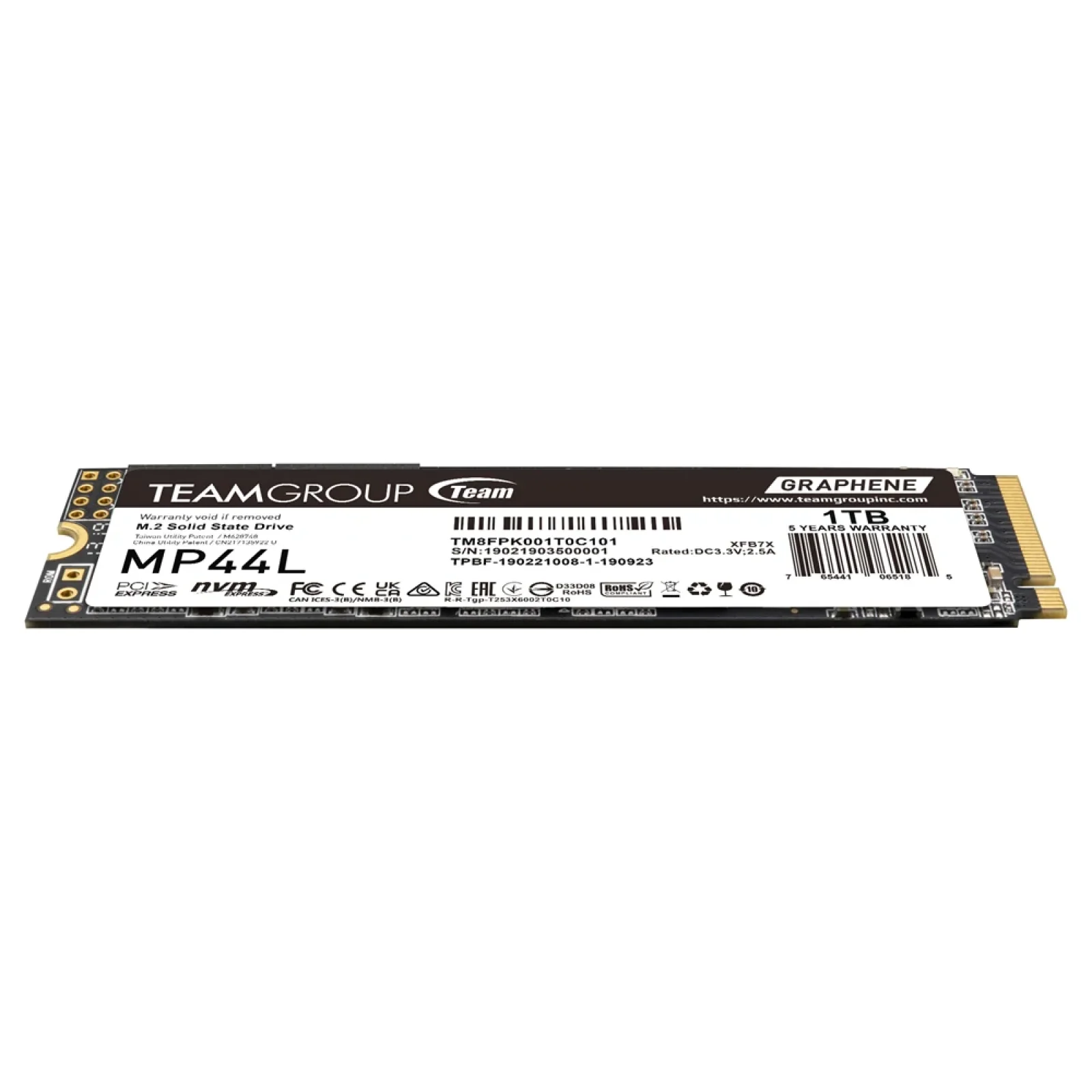 SSD накопичувач 1TB Team MP44L M.2 2280 PCIe 4.0 x4 3D SLC (TM8FPK001T0C101) UA