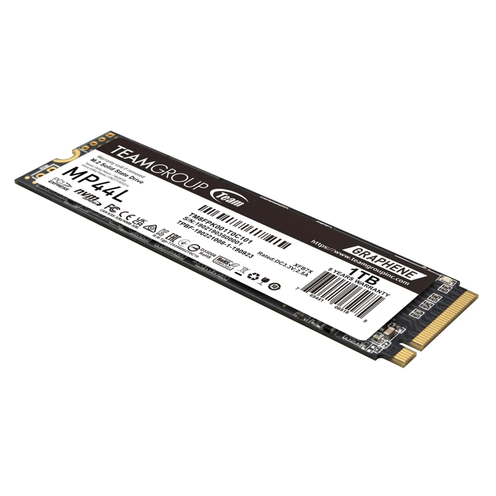 SSD накопичувач 1TB Team MP44L M.2 2280 PCIe 4.0 x4 3D SLC (TM8FPK001T0C101) UA