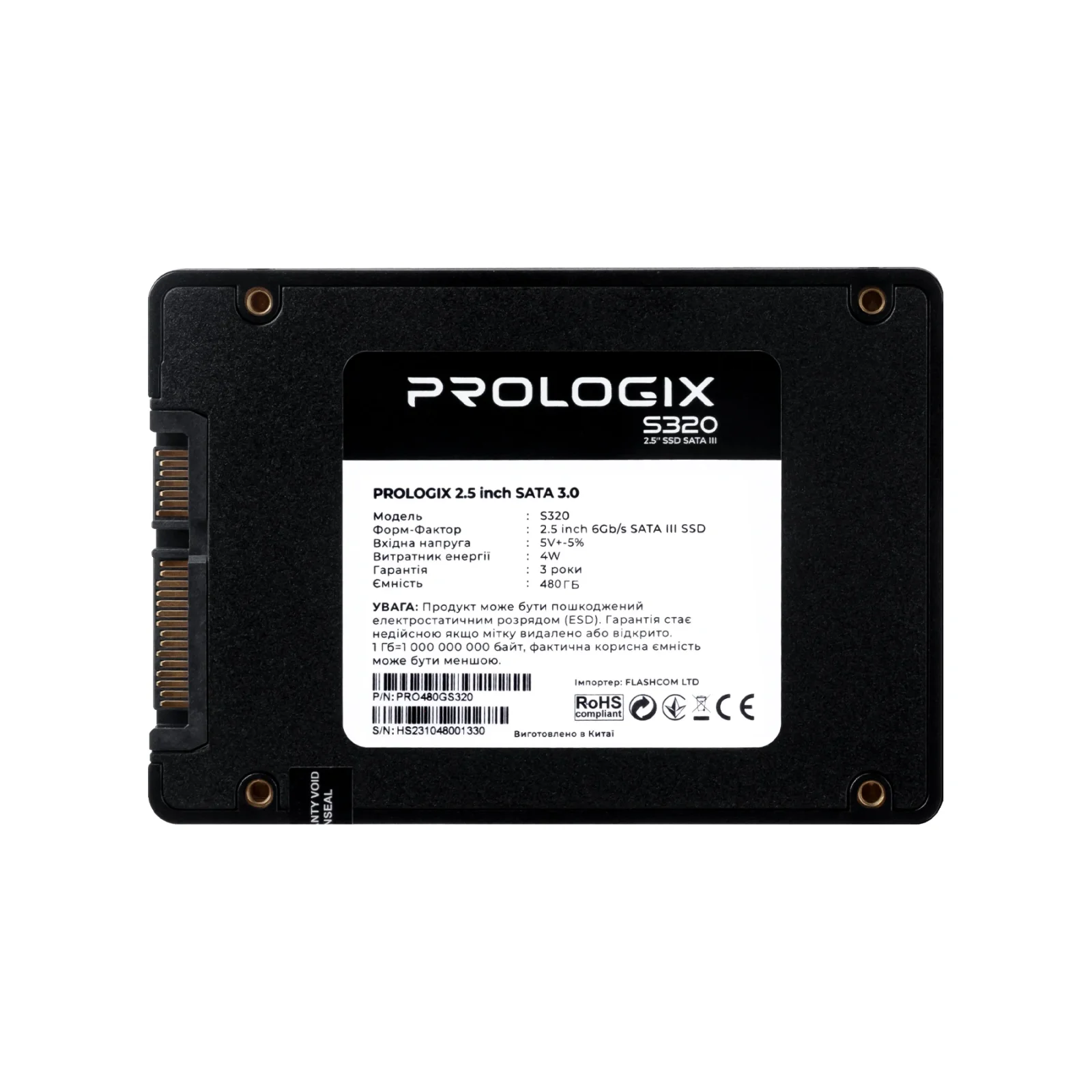 Накопичувач SSD 480GB Prologix S320 2.5