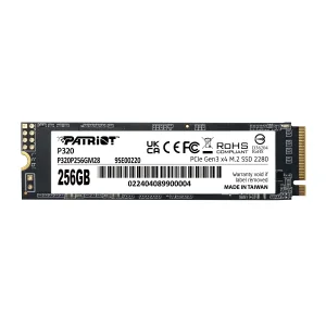 Накопичувач SSD 256GB Patriot P320 M.2 2280 PCIe 3.0 x4 NVMe TLC (P320P256GM28) UA