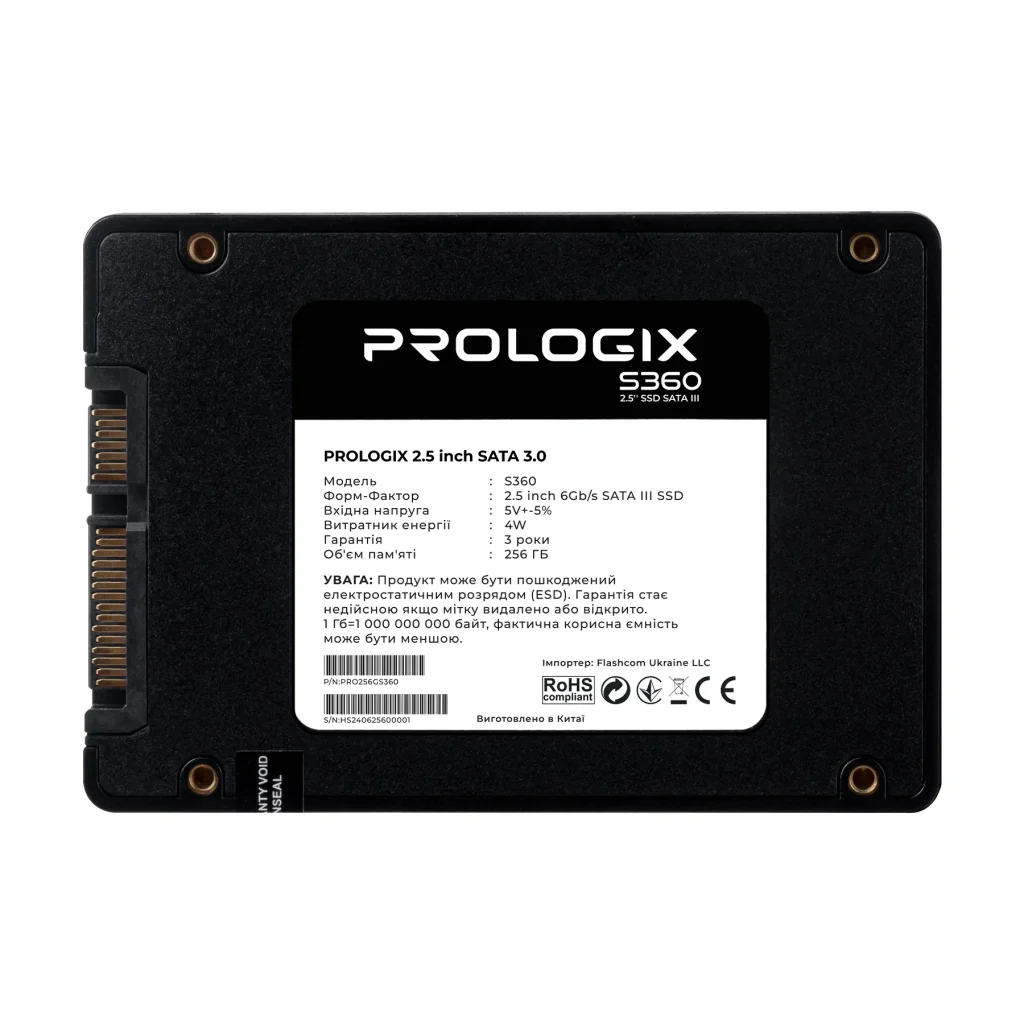Накопичувач SSD 256GB Prologix S360 2.5