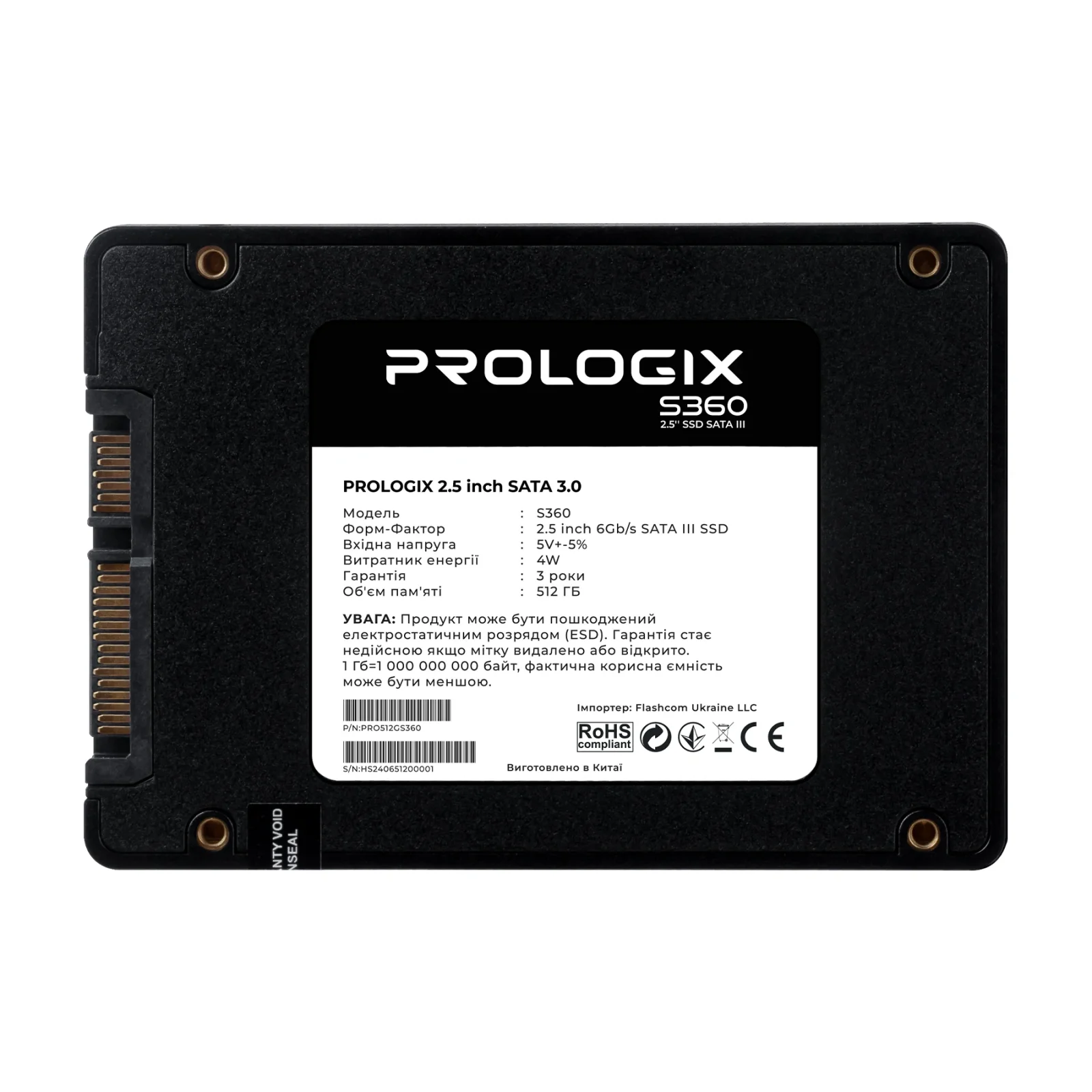 Накопитель SSD 512GB Prologix S360 2.5