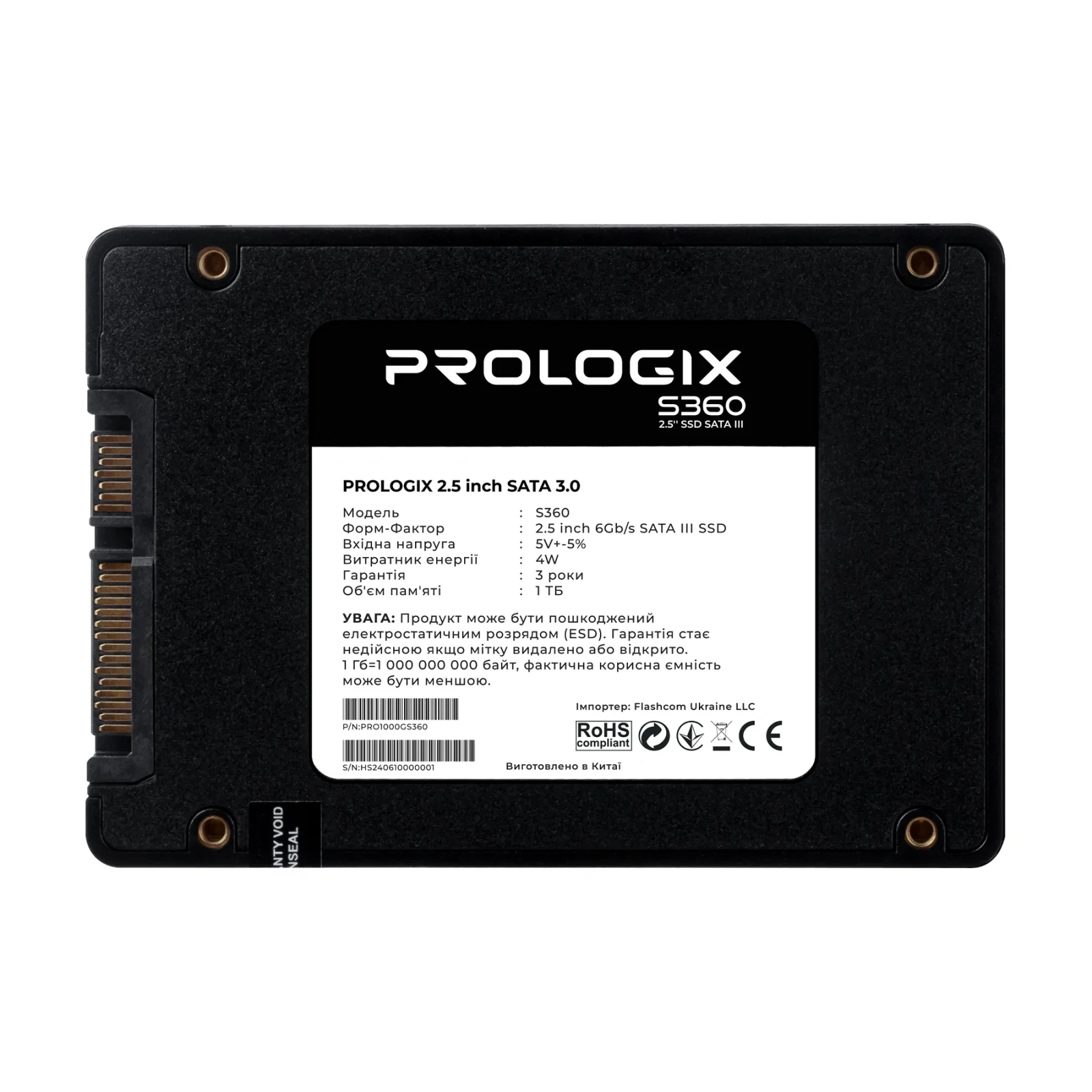 Накопитель SSD 1TB Prologix S360 2.5